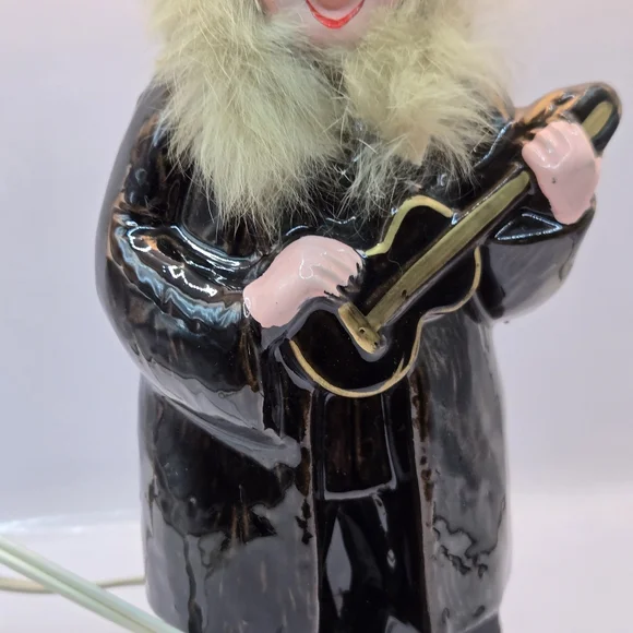 Rare Vintage Enesco Japan Lighted Pub Skidoo Sign Ceramic Lamp Post Musician - Picture 2 of 16